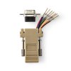 Serial adapter | Adaptér | D-SUB 9 Pinový Zástrčka | RJ45 Zásuvka | Poniklované | Slonová Kost | Box