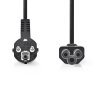 Nedis napájecí kabel zástrčka UNISCHUKO - IEC320-C5 mickey mouse černá, 3 m (CEGL10100BK30)
