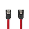 Kabel SATA | 3 Gbps | SATA 7-Pin Zásuvka | SATA 7-Pin Zásuvka | Poniklované | 0.50 m | Plochý | PVC | Červená | Box