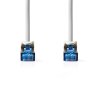 Cat 6a kabel | S / FTP | RJ45 Zástrčka | RJ45 Zástrčka | 5.00 m | Snagless | Kulatý | LSZH | Bílá | Label