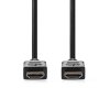 High Speed HDMI™ kabel s Ethernetem | Konektor HDMI ™ | Konektor HDMI ™ | 4K@30Hz | ARC | 10.2 Gbps | 15.0 m | Kulatý | PVC | Černá | Label