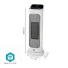 SmartLife Ceramic PTC Fan Heater | Wi-Fi | 2000 W | 2 Nastavení Teploty | Rotace | Displej | 10 - 49 °C | Android™ / IOS | Bílá