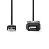 Nedis aktivní prodlužovací kabel USB 2.0, 10 m (CCGL60EXTBK10)