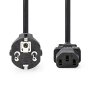 Nedis napájecí kabel zástrčka UNISCHUKO - IEC-320-C13 černý, 10 m (CEGL10030BK100)