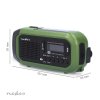 Nedis RDDBCR2000GN venkovní nouzový radiopřijímač, DAB+, FM, USB, solární, dynamo s klikou, černé/zelené