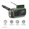 Nedis RDDBCR2000GN venkovní nouzový radiopřijímač, DAB+, FM, USB, solární, dynamo s klikou, černé/zelené