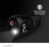 Nedis PAAC10BK dobíjecí vzduchový kompresor, 0.1 - 150 psi, tlakoměr, svítilna, Li-ion 4000 mAh