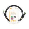 Nedis síťový kabel S/FTP CAT7, zástrčka RJ45 - zástrčka RJ45, 1 m, Snagless, LSZH, černá (CCGL85420BK10)