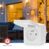 SmartLife Chytrá Zásuvka | Zigbee 3.0 | IP44 | Měřič výkonu | 3680 W | Francie / Typ E (CEE 7/6) | 0 - 55 °C | Android™ / IOS | Bílá | 1 kusů