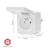 SmartLife Chytrá Zásuvka | Zigbee 3.0 | IP44 | Měřič výkonu | 3680 W | Francie / Typ E (CEE 7/6) | 0 - 55 °C | Android™ / IOS | Bílá | 1 kusů