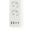 SmartLife Prodlužovací Přívod | Wi-Fi | Hybridní (CEE 7/7) / USB A / USB-C ™ | 16 A | 3680 W | 2.00 m | 0 - 55 °C | Android™ / IOS | Bílá