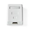 Síťový nástěnný box | Na zeď | 1-Port port(s) | STP CAT6 | Přímý | Zásuvka | Pozlacené | PVC | Bílá | Box