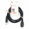 Napájecí kabel | Itálie Zástrčka | IEC-320-C13 | Přímý | Přímý | Poniklované | 2.00 m | Kulatý | PVC | Černá | Label