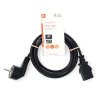 Napájecí kabel | Typ F Zástrčka | IEC-320-C19 | Úhlový | Přímý | Poniklované | 2.00 m | Kulatý | PVC | Černá | Label