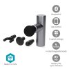 Nedis SmartLife sportovní masážní pistole, dobíjecí Lithium-Ion akumulátor, 5 režimů, 4 výměnné hlavy (BTHMSG10GY)