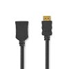 Nedis High Speed HDMI prodlužovací kabel s ethernetem, 4K, 10.2 GB/s, zástrčka HDMI - zástrčka HDMI, 2 m, černá (CVGL34090BK20)