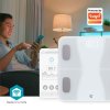 Nedis SmartLife chytrá osobní váha, Bluetooth, BMI / BMR, tuk, voda, kosti, svaly, 180 kg max., tvrzené sklo (BTHPS11WT)