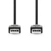 Nedis propojovací kabel USB 2.0 zástrčka USB A - zástrčka USB A, 5 m, černá (CCGL60000BK50)
