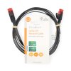 Síťový kabel CAT6 | RJ45 Zástrčka | RJ45 Zástrčka | U/UTP | 2.00 m | Snagless | Plochý | PVC | Černá | Label