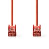 Nedis síťový kabel S/FTP CAT6, zástrčka RJ45 - zástrčka RJ45, 8 m, LSZH, červená (CCGL85221RD50)