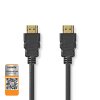 Premium Vysokorychlostní HDMI ™ kabel s Ethernetem | Konektor HDMI ™ | Konektor HDMI ™ | 4K@60Hz | 18 Gbps | 1.00 m | Kulatý | PVC | Černá | Label
