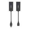 USB Extender | USB 2.0 | 1x USB-A Zástrčka | 1x RJ45 Female | 1x USB-A Zásuvka | 1x RJ45 Female | 50 m | 480 Mbps | Poniklované | Kulatý | PVC | Černá | Box