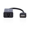 USB Extender | USB 2.0 | 1x USB-A Zástrčka | 1x RJ45 Female | 1x USB-A Zásuvka | 1x RJ45 Female | 50 m | 480 Mbps | Poniklované | Kulatý | PVC | Černá | Box