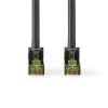 Nedis síťový kabel S/FTP CAT7, zástrčka RJ45 - zástrčka RJ45, 5 m, Snagless, LSZH, černá (CCGL85420BK50)