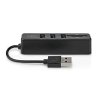 Nedis CCGB60250BK01 3-portový USB hub USB 2.0 + čtečka paměťových karet SD/MicroSD
