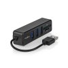 Nedis CCGB60250BK01 3-portový USB hub USB 2.0 + čtečka paměťových karet SD/MicroSD