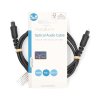 Optický audio kabel | TosLink Zástrčka | TosLink Zástrčka | 1.00 m | Kulatý | PVC | Černá | Label