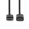 DisplayPort adaptér | DisplayPort Zástrčka | Konektor HDMI ™ | 8K@30Hz | Poniklované | Přímý | 1.80 m | Kulatý | TPE | Černá | Label
