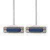 Nedis datový kabel RS232 zástrčka D-Sub 25-pin - zástrčka D-Sub 25-pin, 2 m, slonovinová (CCGL52100IV20)