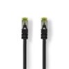 Nedis síťový kabel S/FTP CAT7, zástrčka RJ45 - zástrčka RJ45, 10 m, Snagless, LSZH, černá (CCGL85420BK100)