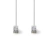 Síťový kabel Cat 8.1 | S / FTP | RJ45 Zástrčka | RJ45 Zástrčka | 0.50 m | Kulatý | LSZH | Bílá | Label