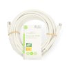 Koaxiální Kabel | IEC (Koax) Zástrčka | IEC (Koax) Zásuvka | Poniklované | 120 dB | 75 Ohm | 4x Stíněný | 10.0 m | Kulatý | PVC | Bílá | Label