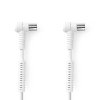Koaxiální Kabel | IEC (Koax) Zástrčka | IEC (Koax) Zásuvka | Poniklované | 120 dB | 75 Ohm | 4x Stíněný | 5.00 m | Kulatý | PVC | Bílá | Label