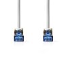 Síťový kabel CAT6a | S / FTP | RJ45 Zástrčka | RJ45 Zástrčka | 0.50 m | Snagless | Kulatý | LSZH | Šedá | Label