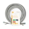 Síťový kabel CAT6a | S / FTP | RJ45 Zástrčka | RJ45 Zástrčka | 10.0 m | Snagless | Kulatý | LSZH | Šedá | Label