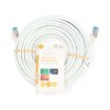 Síťový kabel CAT6a | S / FTP | RJ45 Zástrčka | RJ45 Zástrčka | 15.0 m | Snagless | Kulatý | LSZH | Šedá | Label