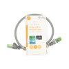 Síťový kabel Cat 8.1 | S / FTP | RJ45 Zástrčka | RJ45 Zástrčka | 0.50 m | Kulatý | LSZH | Šedá | Label