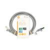 Síťový kabel Cat 8.1 | S / FTP | RJ45 Zástrčka | RJ45 Zástrčka | 2.00 m | Kulatý | LSZH | Šedá | Label