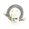 Síťový kabel Cat 8.1 | S / FTP | RJ45 Zástrčka | RJ45 Zástrčka | 3.00 m | Kulatý | LSZH | Šedá | Label