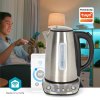 SmartLife Rychlovarná konvice | Wi-Fi | 1.7 l | Nerezová Ocel | 70,80,90,100 °C | Ukazatel teploty | Otočný o 360 stupňů | Skryté topné těleso | Řadič Strix® | Android™ / IOS