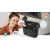 Nedis HPBT2475BK Bluetooth smart chytrá bezdrátová sluchátka do uší, Hybrid ENC+ANC, 36 hod. výdrž, nabíjecí pouzdro