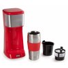 4827 1 osobni kavovar s termohrnkem 400 ml domo mycoffee cerveny