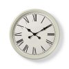 Nedis CLWA008WD50WT analogové nástěnné hodiny 50 cm Antik bílé