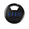 ICY BOX HUB1403 USB HUB 4 x USB 3.0 V, montáž do stolu