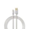 Synchronizační a nabíjecí kabel | Apple Lightning 8-pin Zástrčka - USB A Zástrčka | 1 m | Hliník