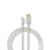 USB 2.0 kabel | Typ-C Zástrčka - Micro B Zástrčka | 2 m | Hliník